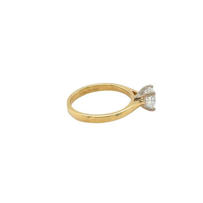 Round Brilliant Cut Diamond Solitaire Ring - 0.75cts total