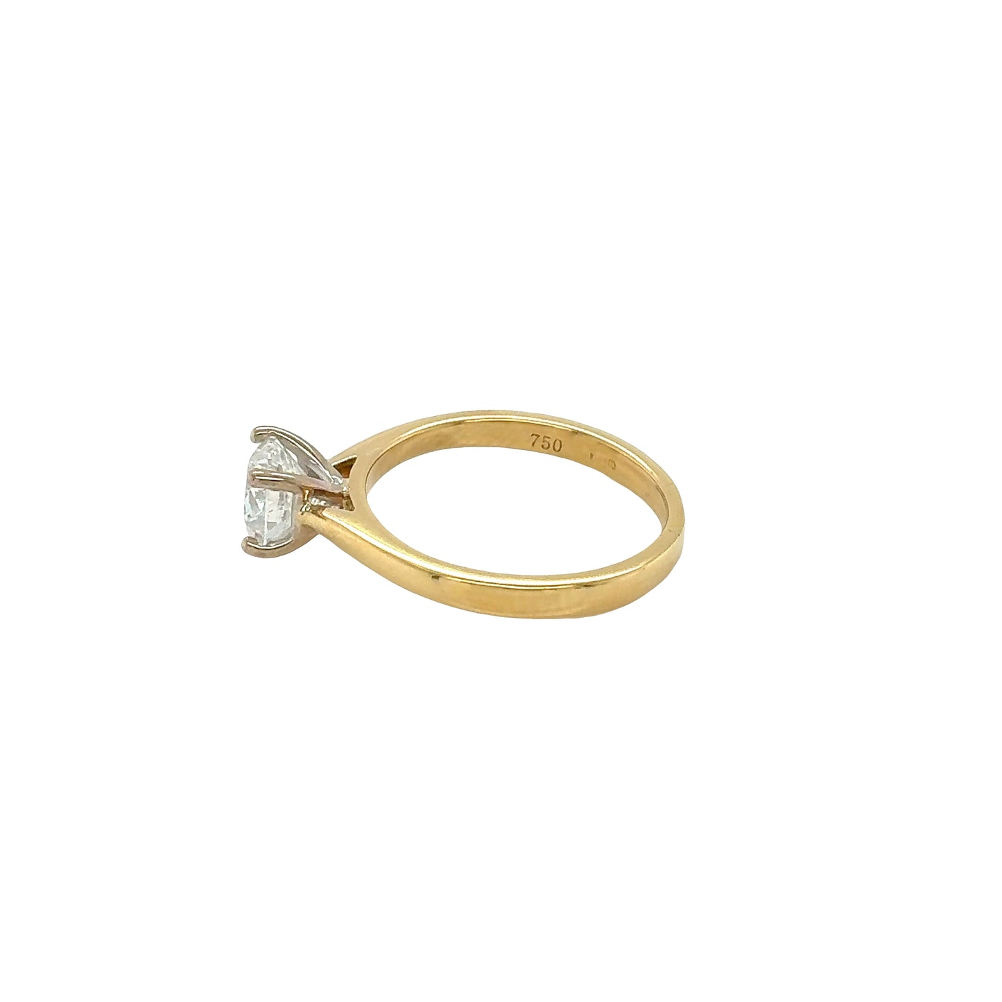 Round Brilliant Cut Diamond Solitaire Ring - 0.75cts total