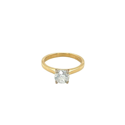 Round Brilliant Cut Diamond Solitaire Ring - 0.75cts total