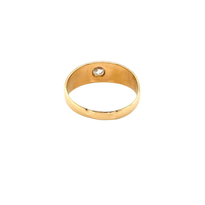 18ct Yellow Gold, Old Cut Diamond Signet Ring - 4.8 grams