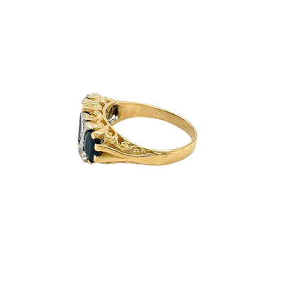 18ct Yellow Gold, Sapphire and Diamond Ring