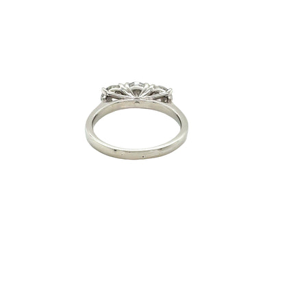 Platinum, Round Brilliant Cut Diamond 3 Stone Ring