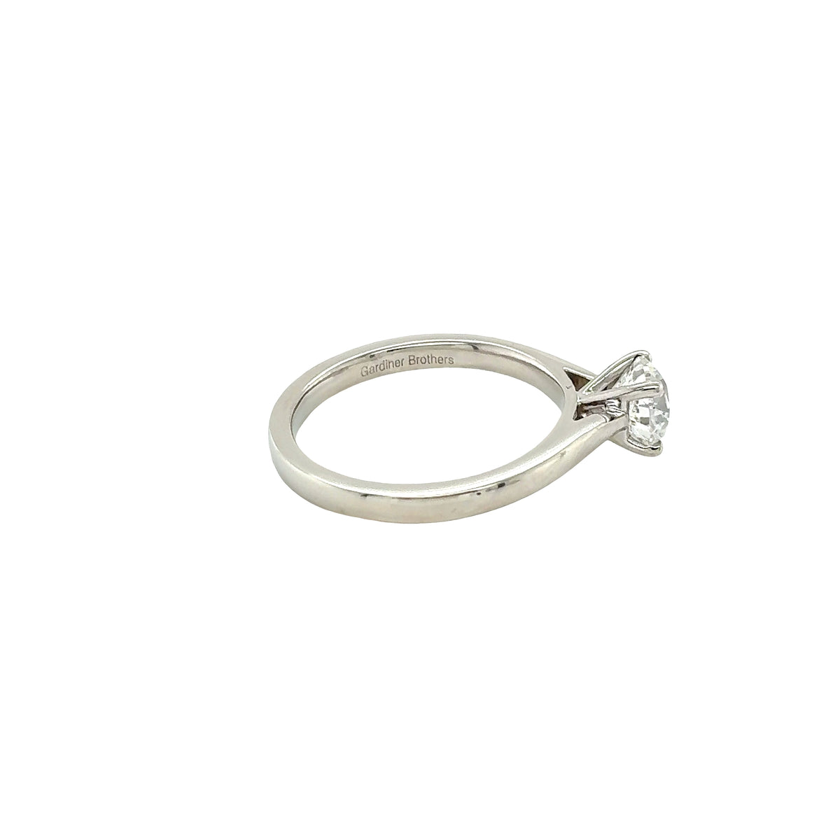 Platinum, Round Brilliant Cut Diamond Solitaire