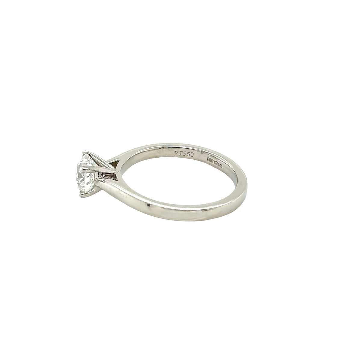 Platinum, Round Brilliant Cut Diamond Solitaire