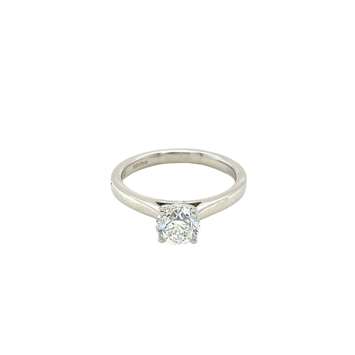 Platinum, Round Brilliant Cut Diamond Solitaire