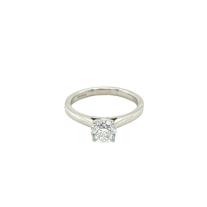 Platinum, Round Brilliant Cut Diamond Solitaire