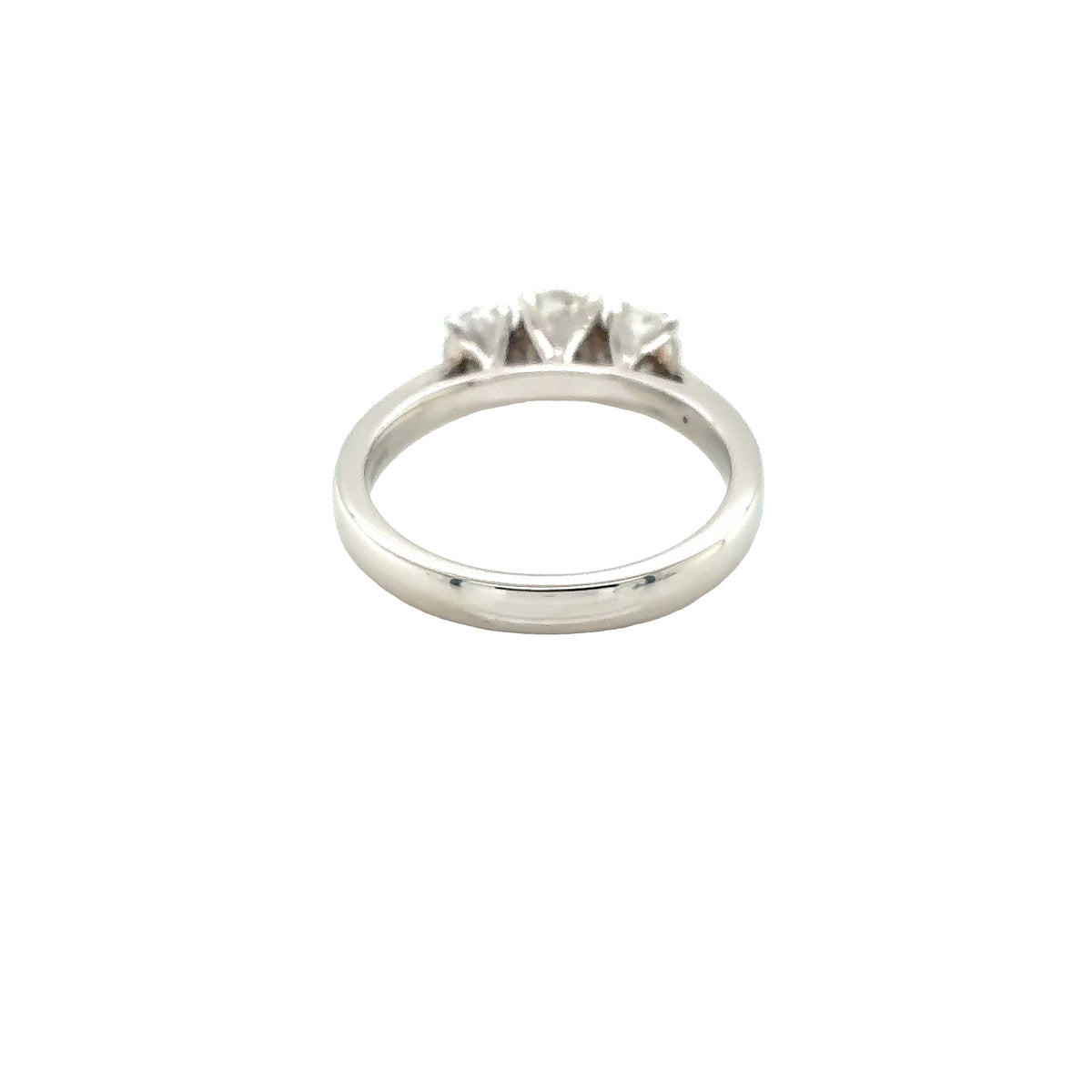 Platinum, Oval Cut Diamond 3 Stone Ring