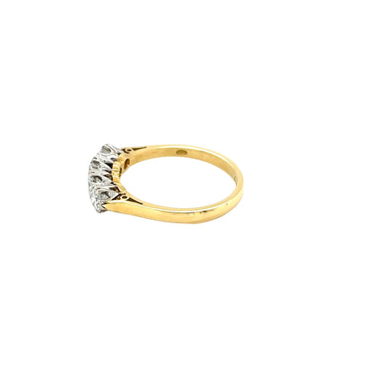18ct Yellow Gold, Round Brilliant Cut Diamonds, 4 Stone Ring