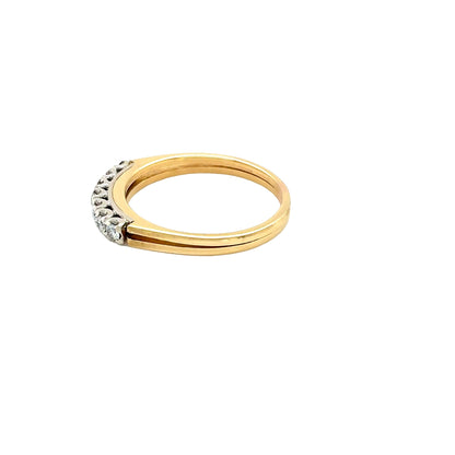 18ct Yellow Gold, Round Brilliant Cut Diamonds, 7 Stone Ring