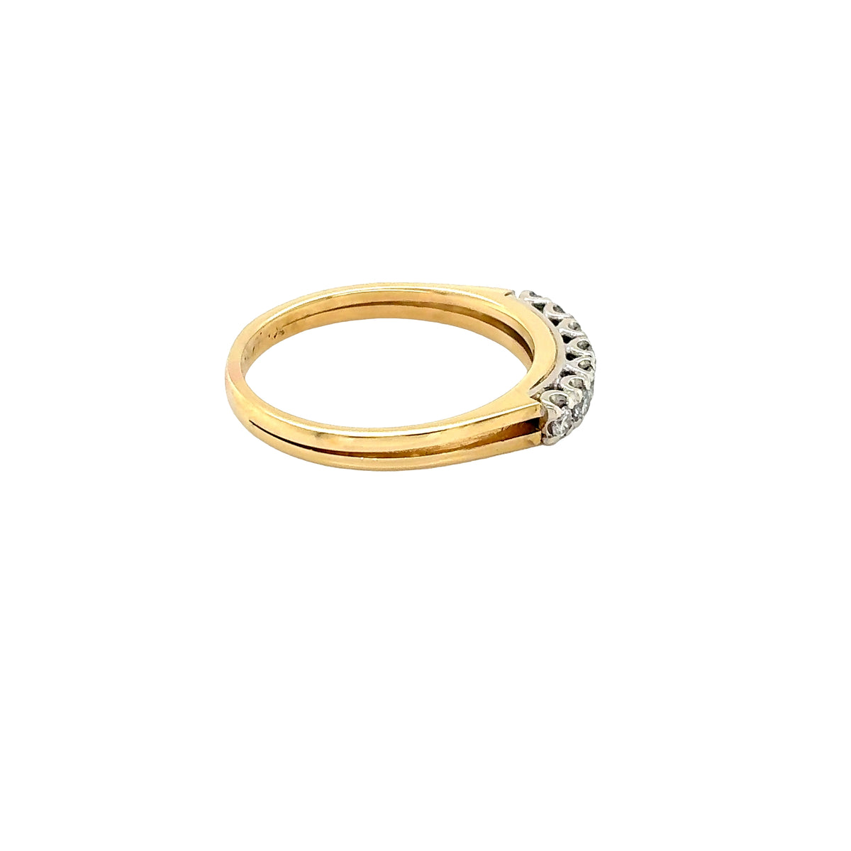 18ct Yellow Gold, Round Brilliant Cut Diamonds, 7 Stone Ring