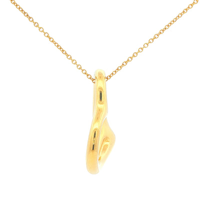 Pre-owned Tiffany & Co, Open Heart Pendant Necklace 18 inch
