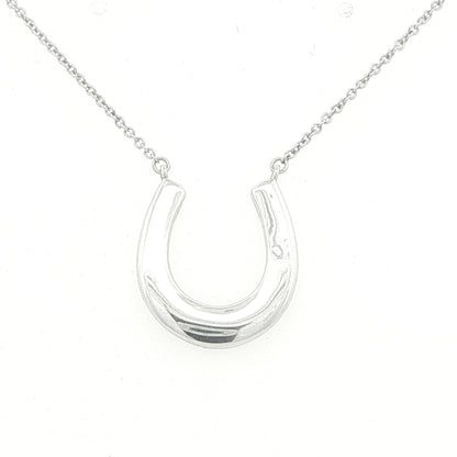 Pre-owned Tiffany & Co, Silver Horse Shoe Pendant on Chain