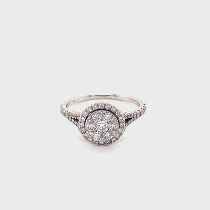 Round Brilliant Cut Diamond Cluster Ring