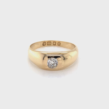 Round Brilliant Old Cut Diamond Dress Ring