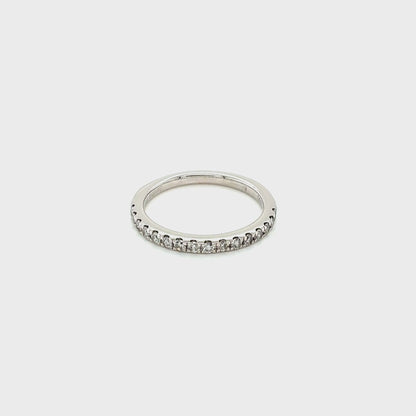 Platinum, Diamond set Wedding Ring - 0.30cts