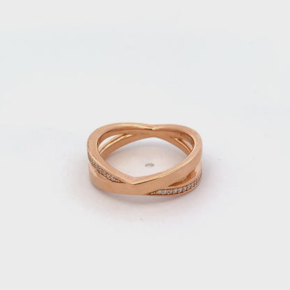 Pre-Owned Tiffany & Co. Atlas X Narrow Cross Ring