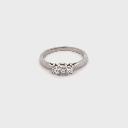 Princess Cut Diamond 3 Stone Ring