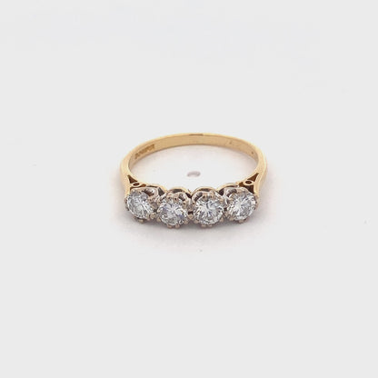 Round Brilliant Cut Diamond 4 Stone Ring