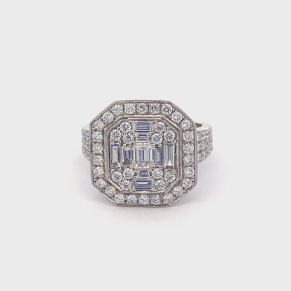 Vintage Style Diamond Dress Ring