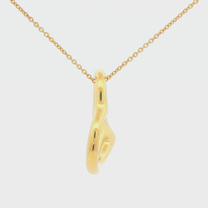Pre-owned Tiffany & Co, Open Heart Pendant Necklace 18 inch