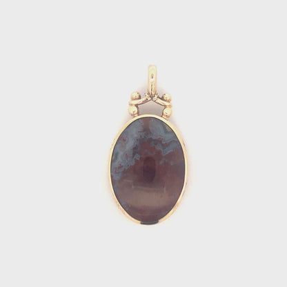 Yellow Gold Oval Shaped Fob