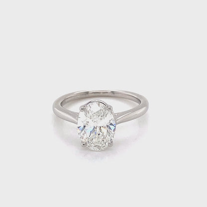Oval Diamond Solitaire Ring - 2cts