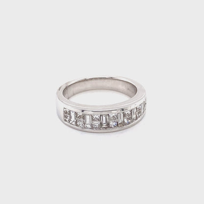 Princess and Baguette Cut Diamond Eternity Ring