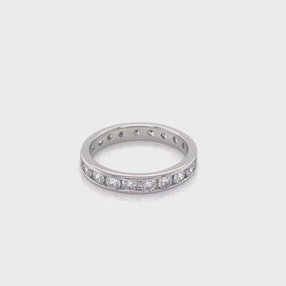 Round Brilliant Cut Diamond Channel Set Wedding Ring