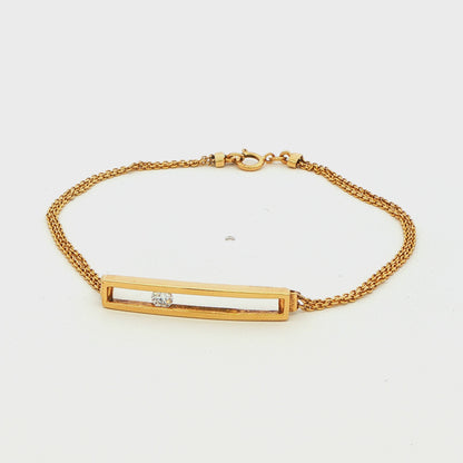18ct Yellow Gold Floating Diamond Bracelet