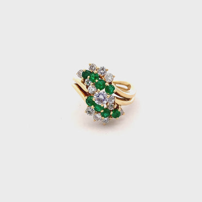 Emerald and Diamond Dress Ring