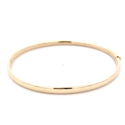 Yellow Gold Hollow Hinged Bangle