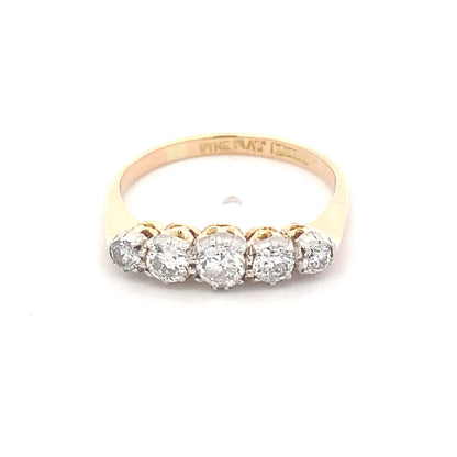 Round Brilliant Cut Diamond 5 Stone Eternity Ring