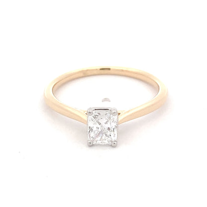 Radiant Cut Diamond Solitaire Ring - 0.55cts