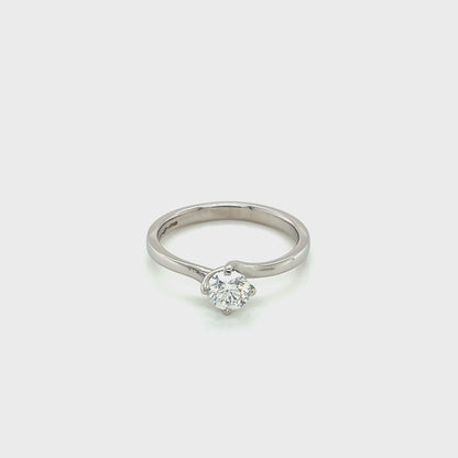 Platinum, Round Brilliant Cut Diamond Solitaire