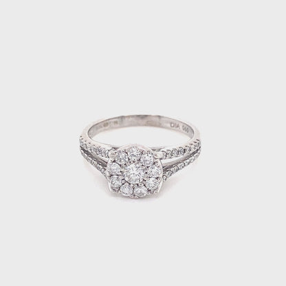 Round Brilliant Cut Diamond Cluster Ring