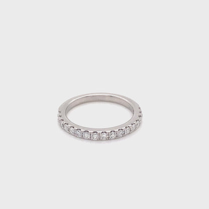 Round Brilliant Cut Diamond Set Wedding Ring