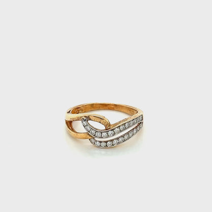 Yellow Gold Diamond Set Dress Ring