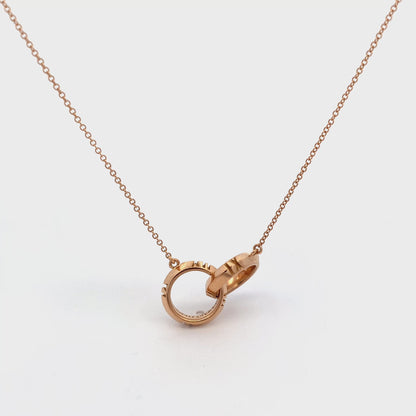 Pre-Owned Tiffany & Co. Atlas X closed interlocking necklace