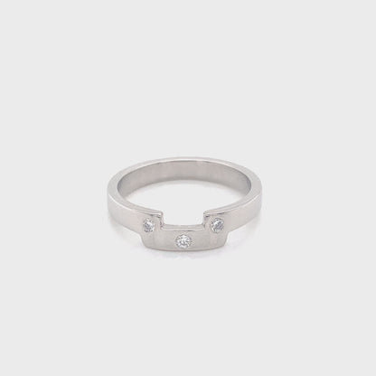 Diamond Set Shaped Wedding Ring