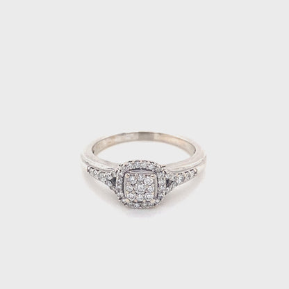 Round Brilliant Cut Diamond Cluster Ring