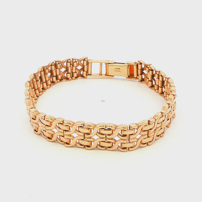 9ct Old Gold, Fancy Link Bracelet - 14 grams