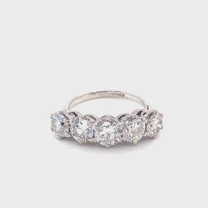 Round Brilliant Cut 5 Stone Diamond Ring