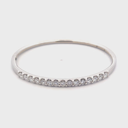 White Gold Diamond Set Bangle